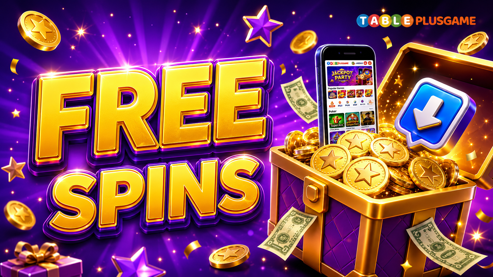 Free spins (on linked slots platforms)